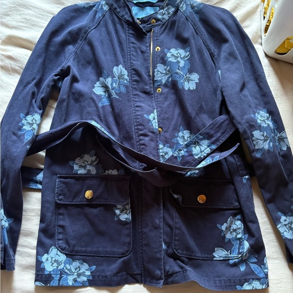 Draper James Navy Floral Utility Jacket - Picture 2 of 3